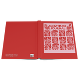 Gratitude hardcover journal open cover flat view