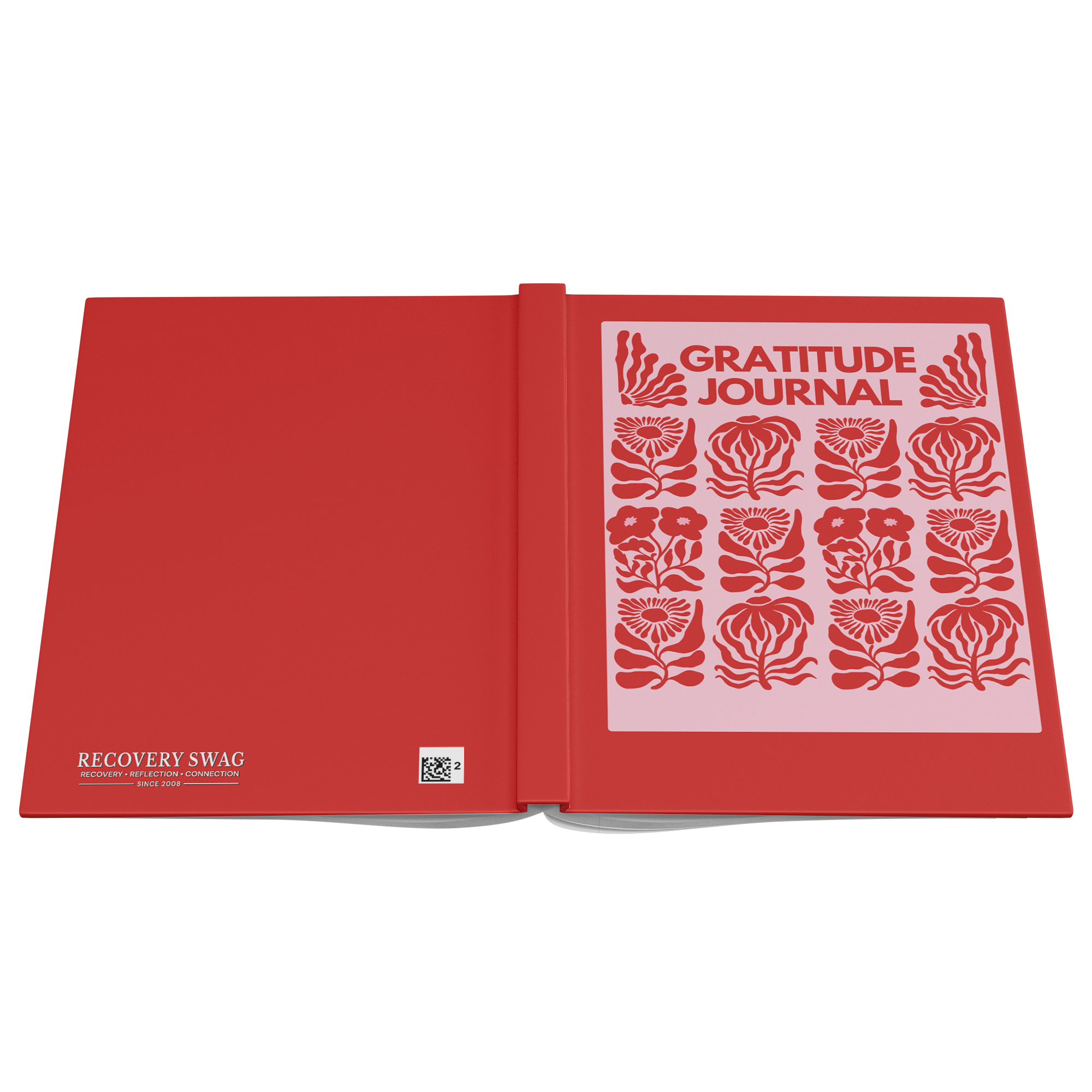 Gratitude hardcover journal open cover flat view