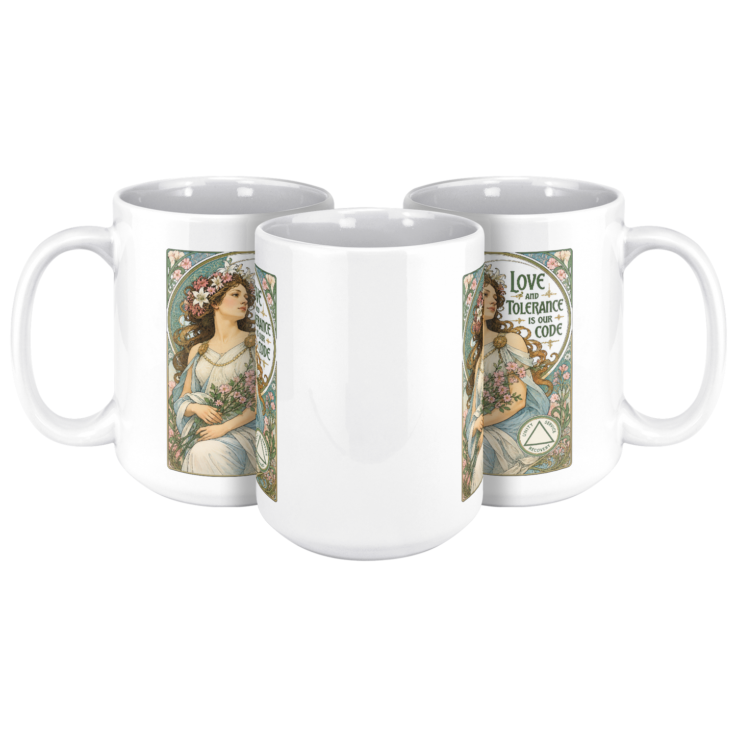 Love_and_Tolerance_Is_Our_Code_Recovery__15ozWhiteMug3pcTriangleView_Mockup.png_15824953
