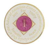 NA Pink Glow in the Dark Recovery Medallion | Years 1–45
