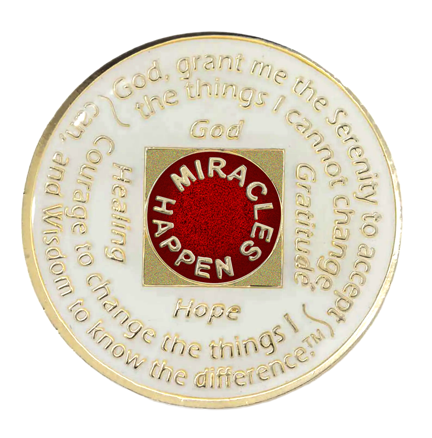 NA White & Red Recovery Medallion | Years 1–45