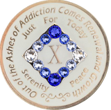 NA Glow Recovery Medallion with Blue Transition Crystals | Years 1–45