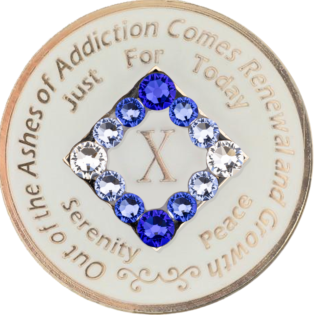 NA Glow Recovery Medallion with Blue Transition Crystals | Years 1–45