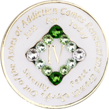 NA Glow Recovery Medallion with Green Transition Crystals | Years 1–45