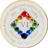 NA Glow Recovery Medallion with Rainbow Crystals | Years 1–45