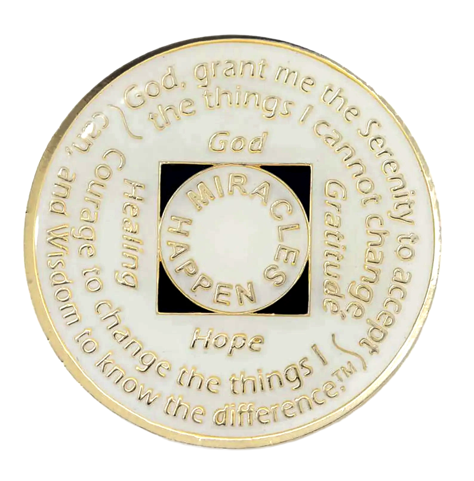 NA Glow Recovery Medallion with Black Transition Crystals | Years 1–45