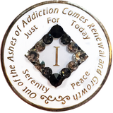 NA Glow Recovery Medallion with Black Transition Crystals | Years 1–45