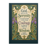 Art Nouveau Serenity Prayer hardcover journal front cover mockup
