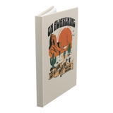 On Awakening hardcover journal standing angled view