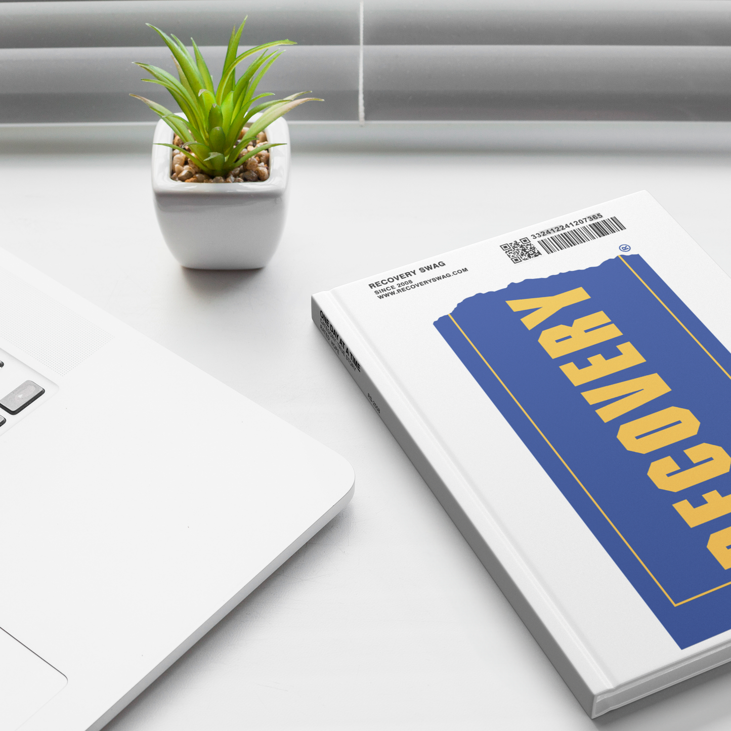 One Day at a Time VHS recovery journal lifestyle mockup