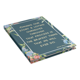 Owning Our Story lined hardcover journal closed angle view