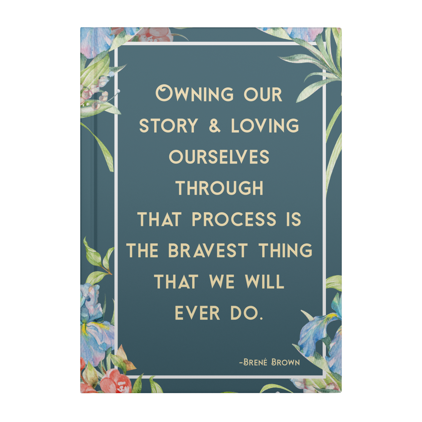 Owning Our Story hardcover journal front cover mockup