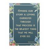 Owning Our Story hardcover journal front cover mockup