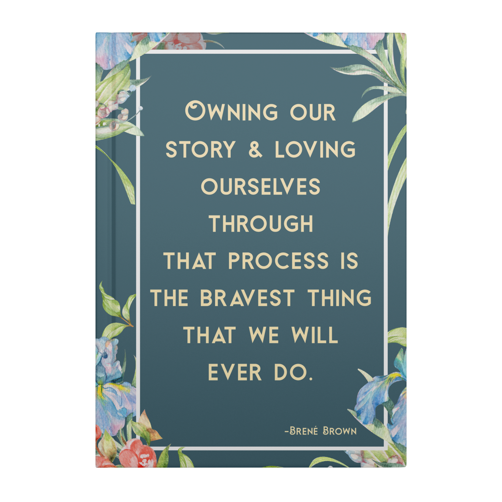 Owning Our Story hardcover journal front cover mockup