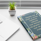 Owning Our Story lined recovery journal lifestyle mockup