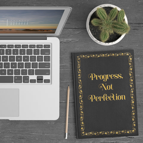 Progress Not Perfection Hardcover Journal