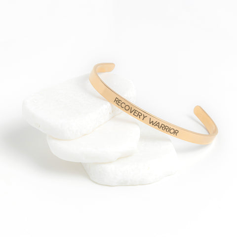 Recovery Warrior - Personalized Recovery Cuff Bracelet