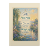 Impressionist Serenity Prayer hardcover journal front cover mockup