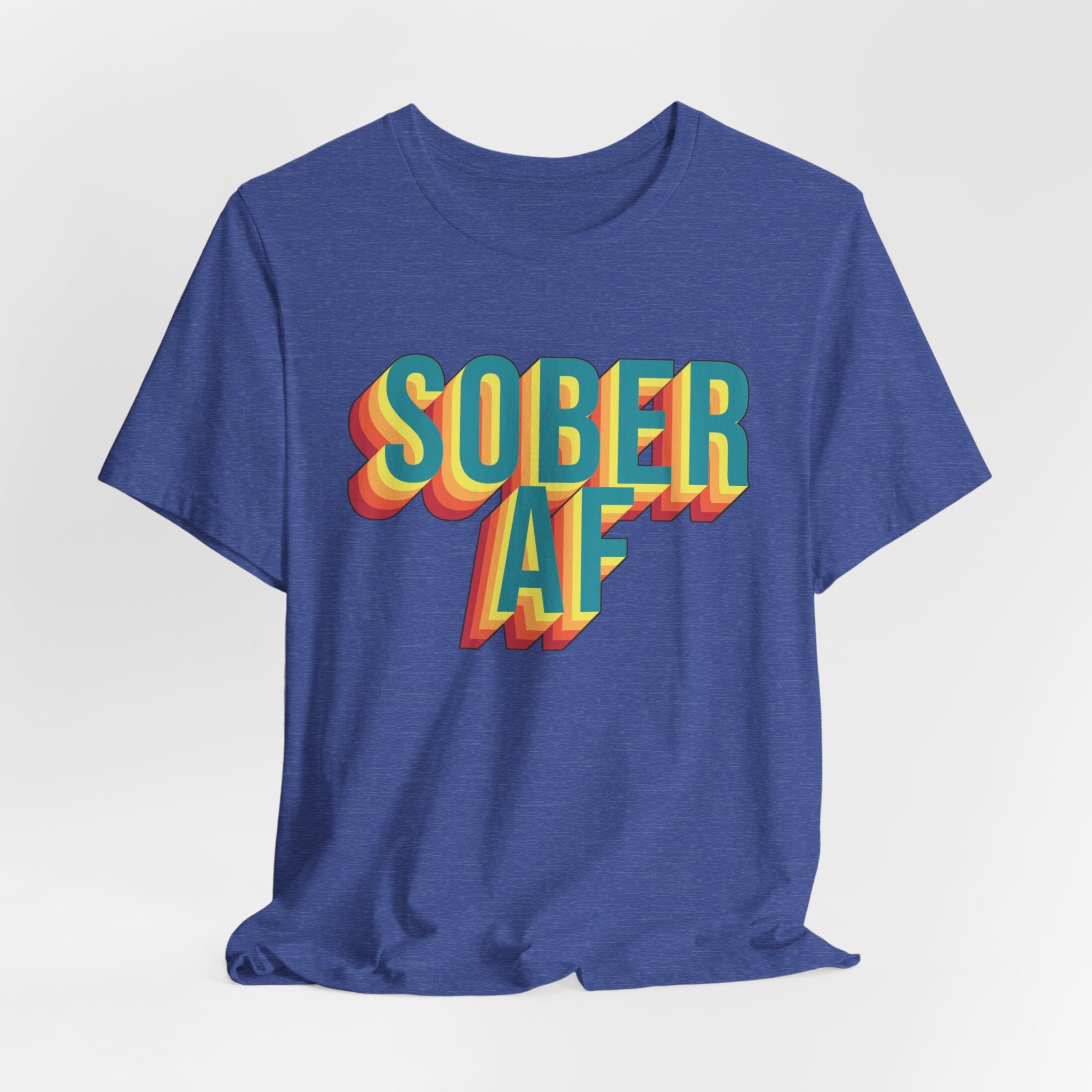 Sober AF Retro Recovery Tee Shirt Gift