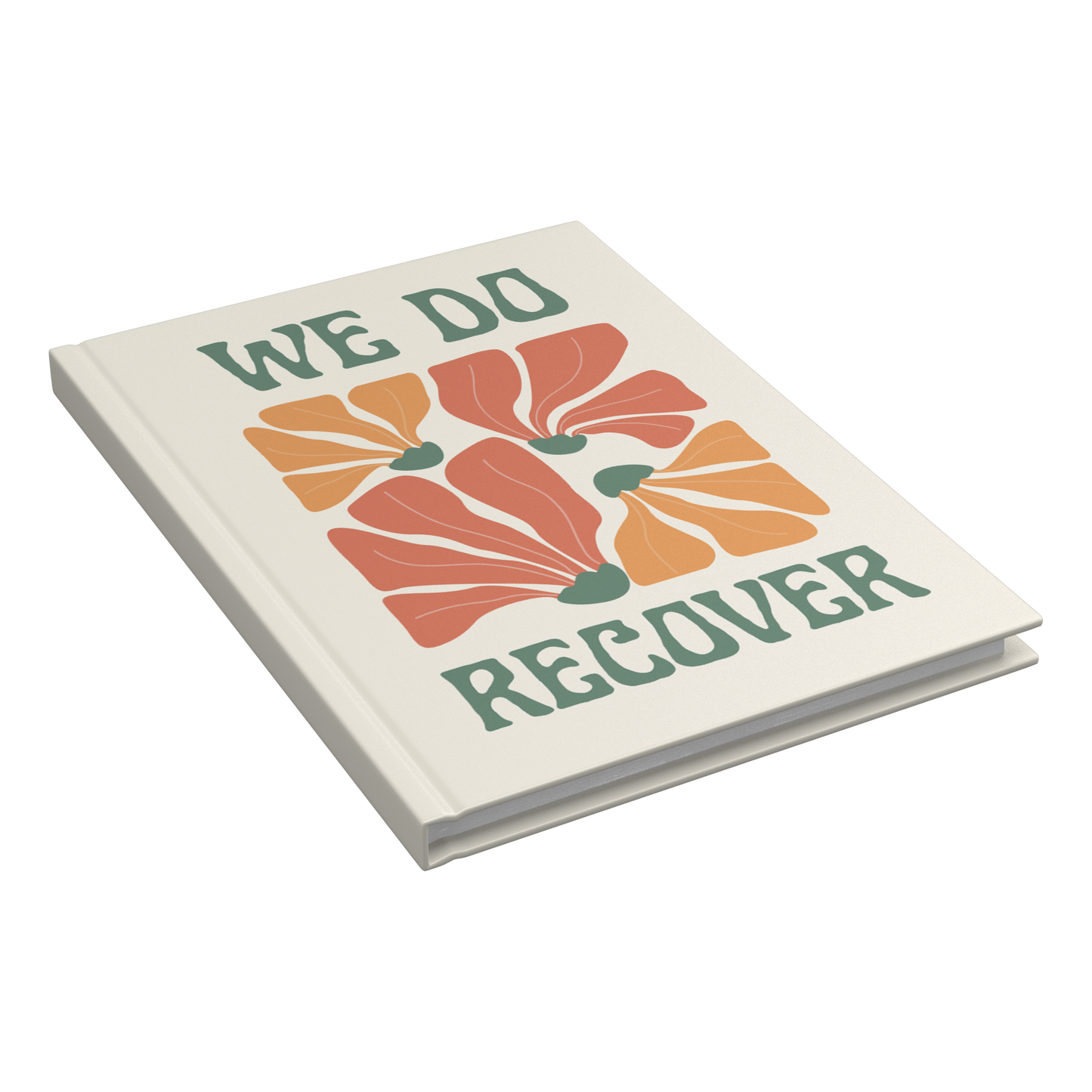 We Do Recover hardcover journal closed at an angle