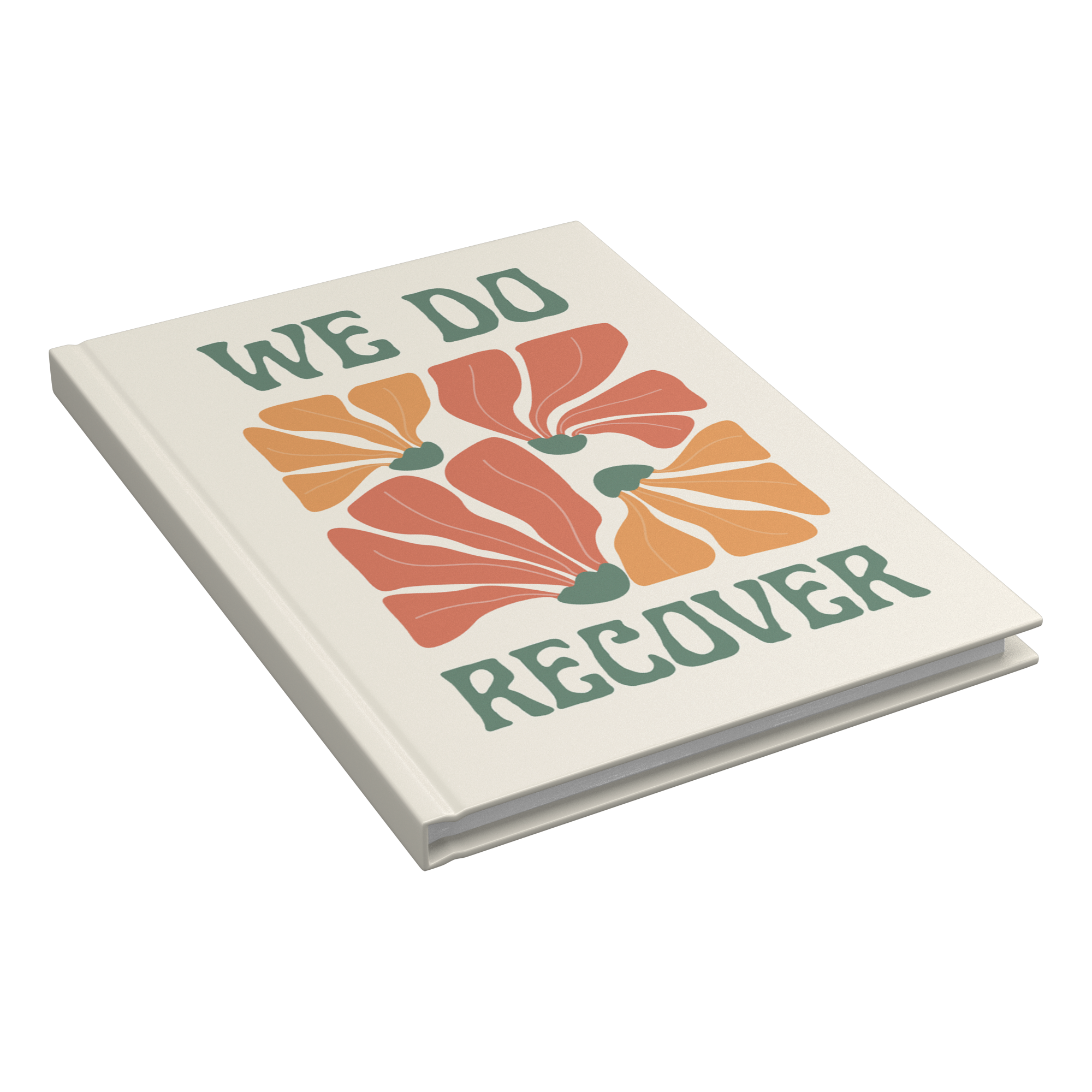 We Do Recover hardcover journal closed at an angle