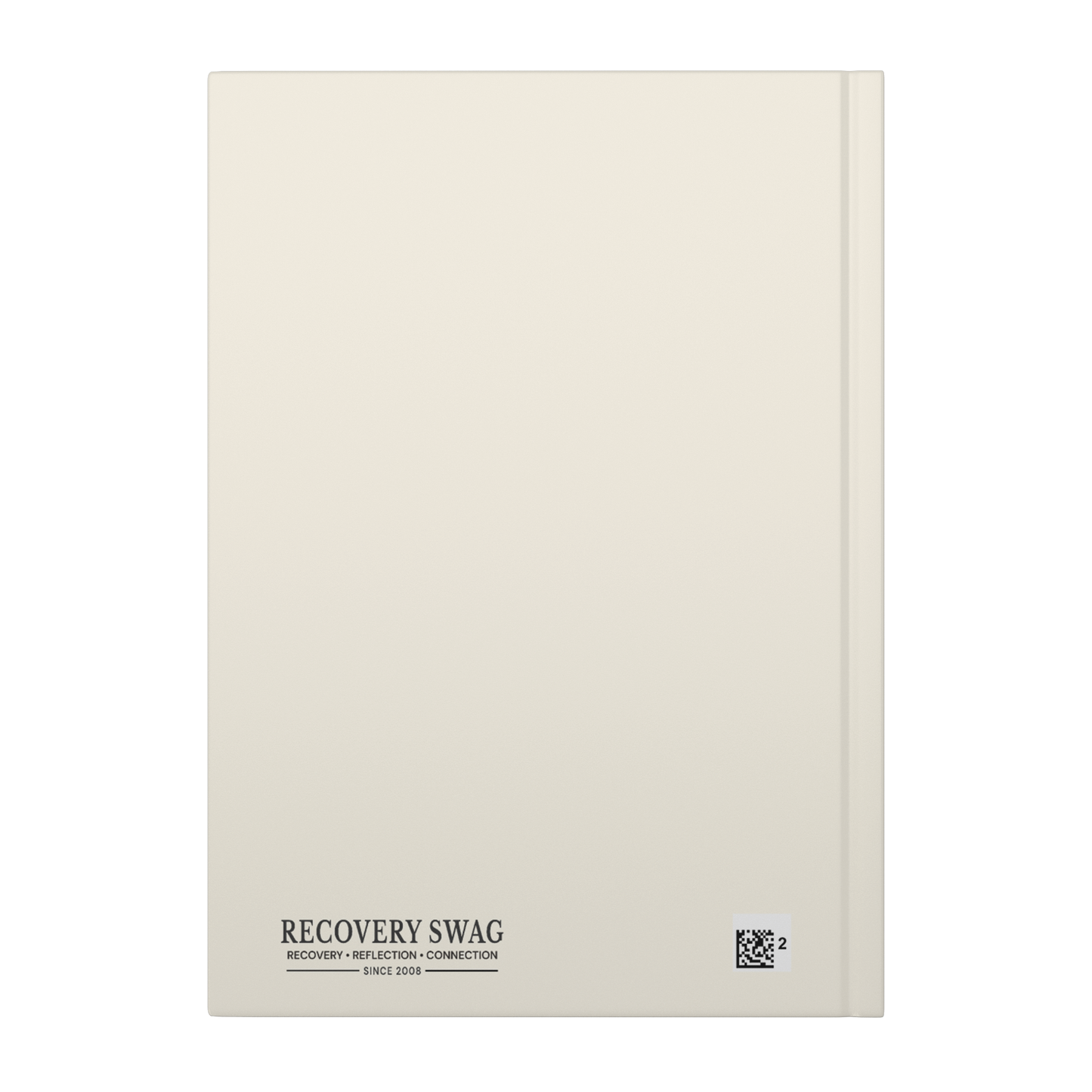 We Do Recover hardcover journal back cover mockup
