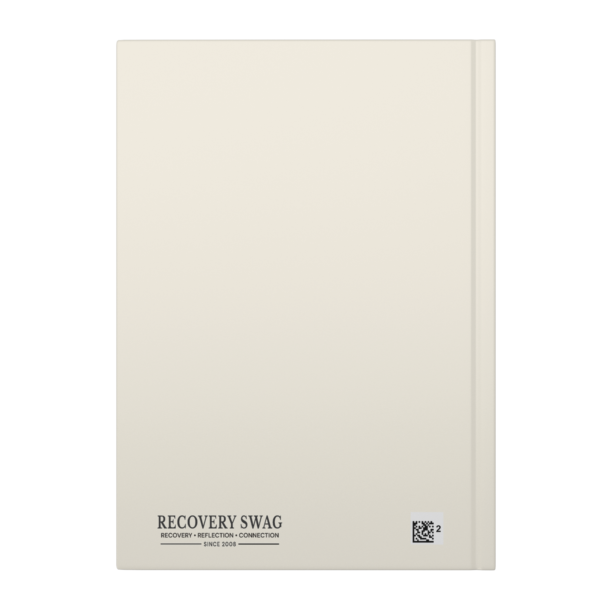 We Do Recover hardcover journal back cover mockup