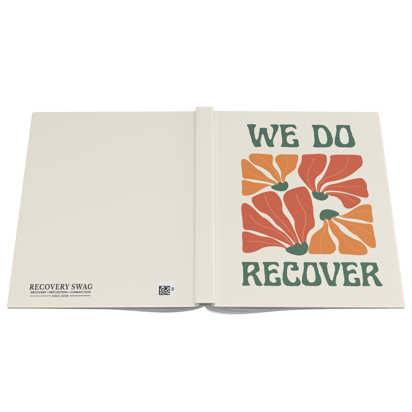 We Do Recover hardcover journal open cover flat view