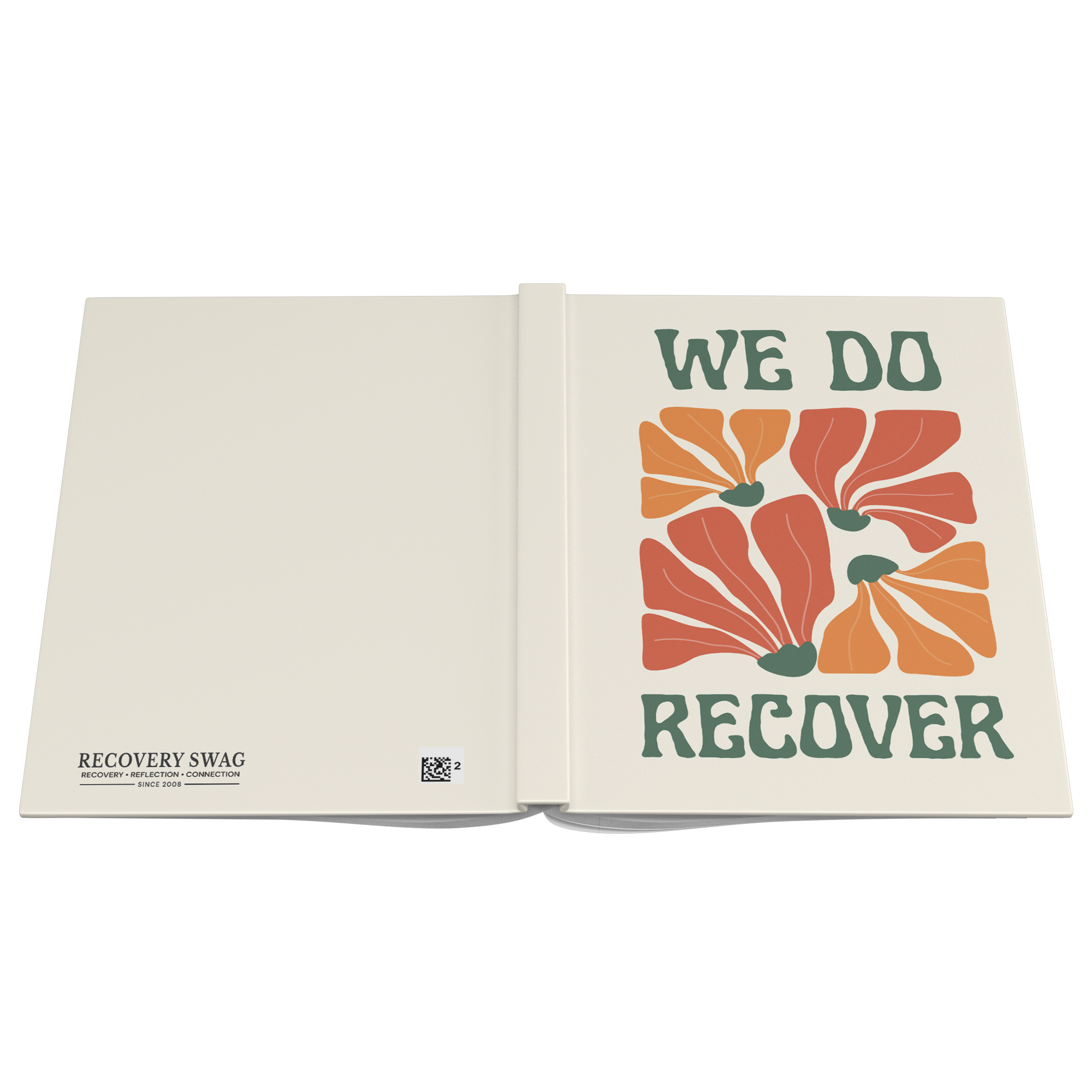 We Do Recover hardcover journal open cover flat view