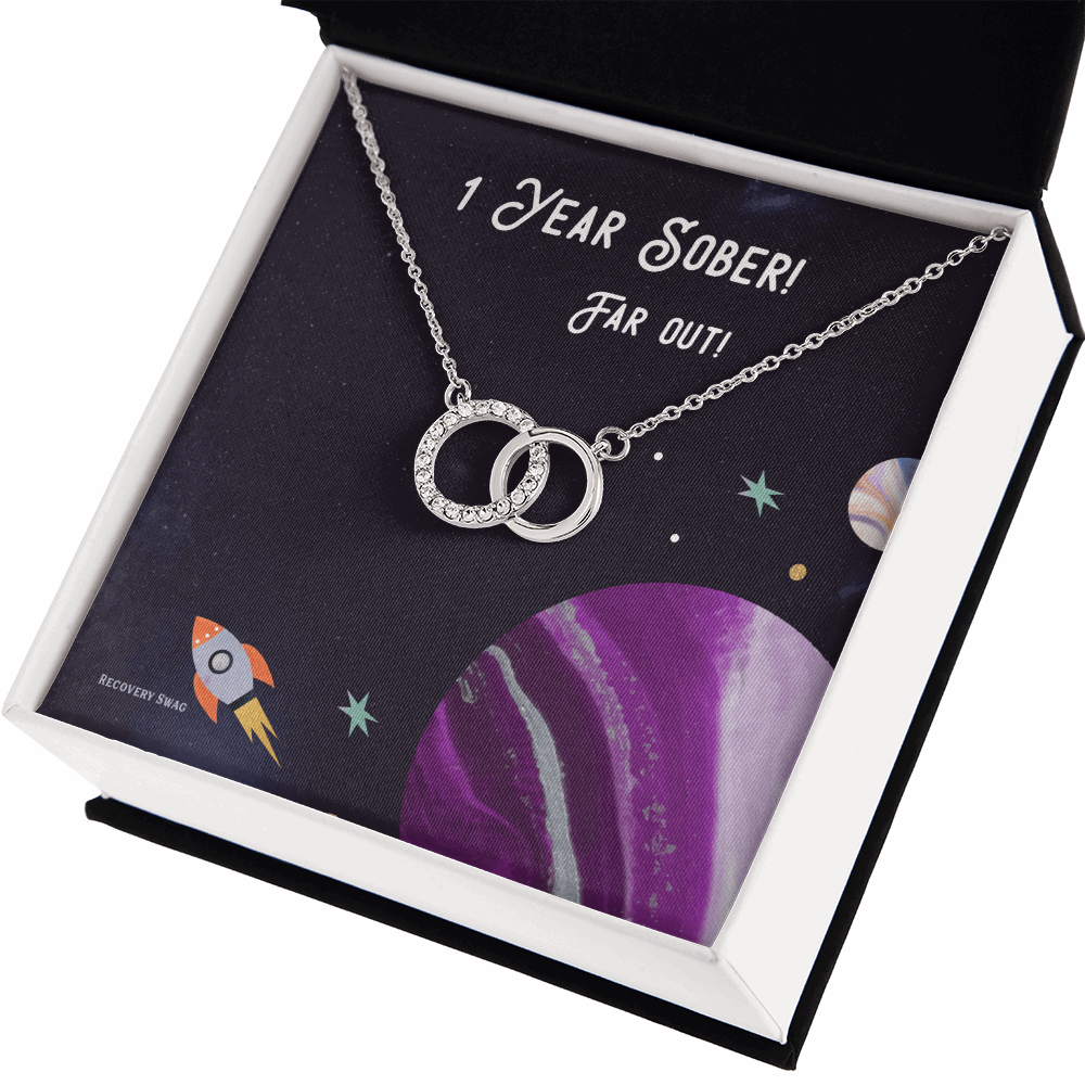 1 Year Sober - Recovery Gift Perfect Pair Necklace