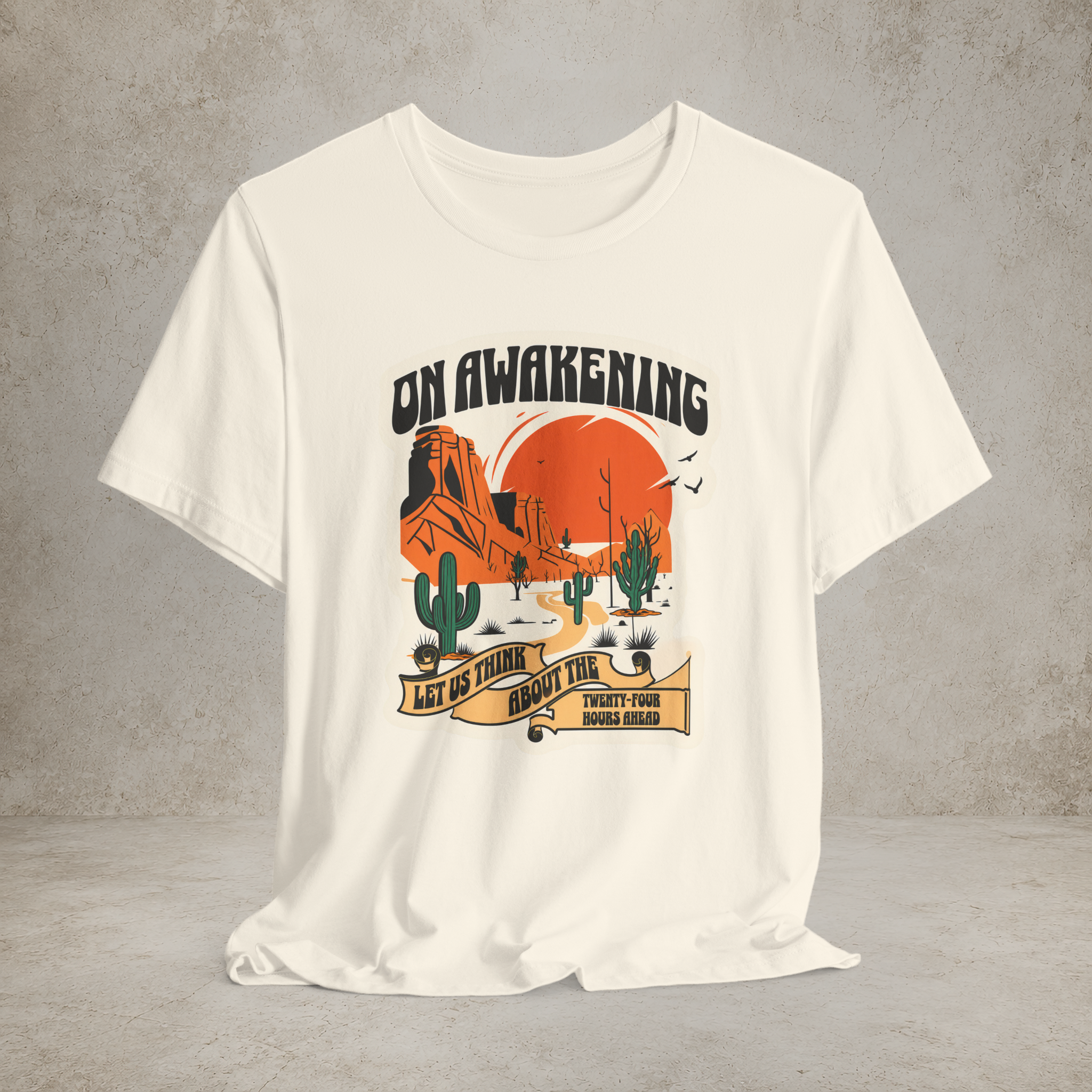 On Awakening AA recovery T-shirt featured design