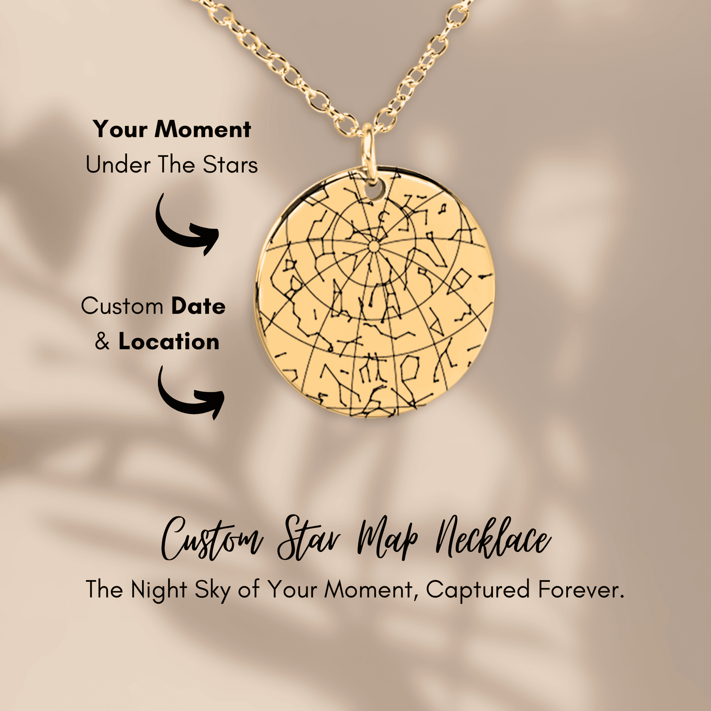 Custom Star Map Recovery Necklace — The Day You Chose Sobriety