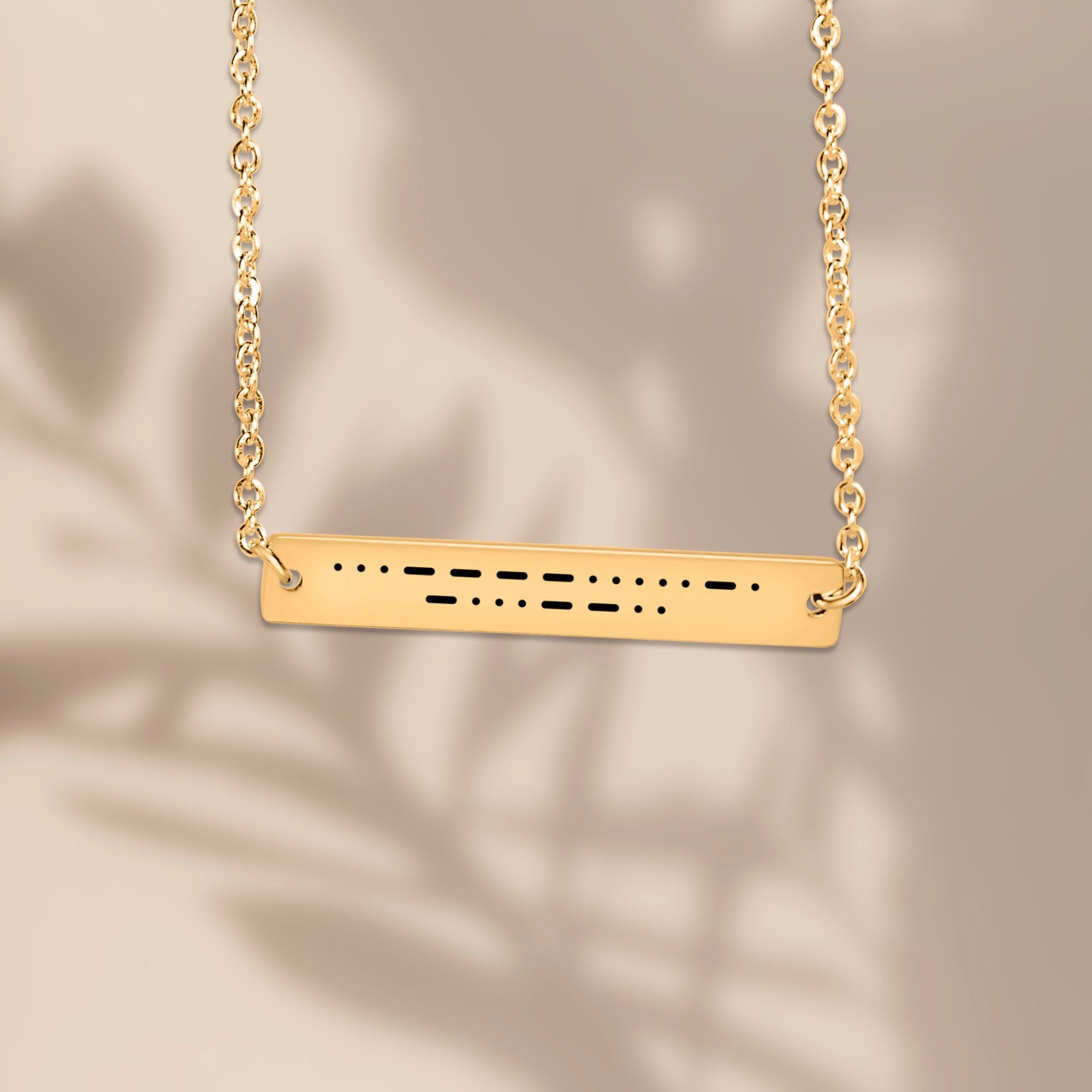 Sober Dad Morse Code Bar Necklace – Personalized