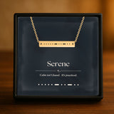Serene Morse Code Bar Necklace – Personalized