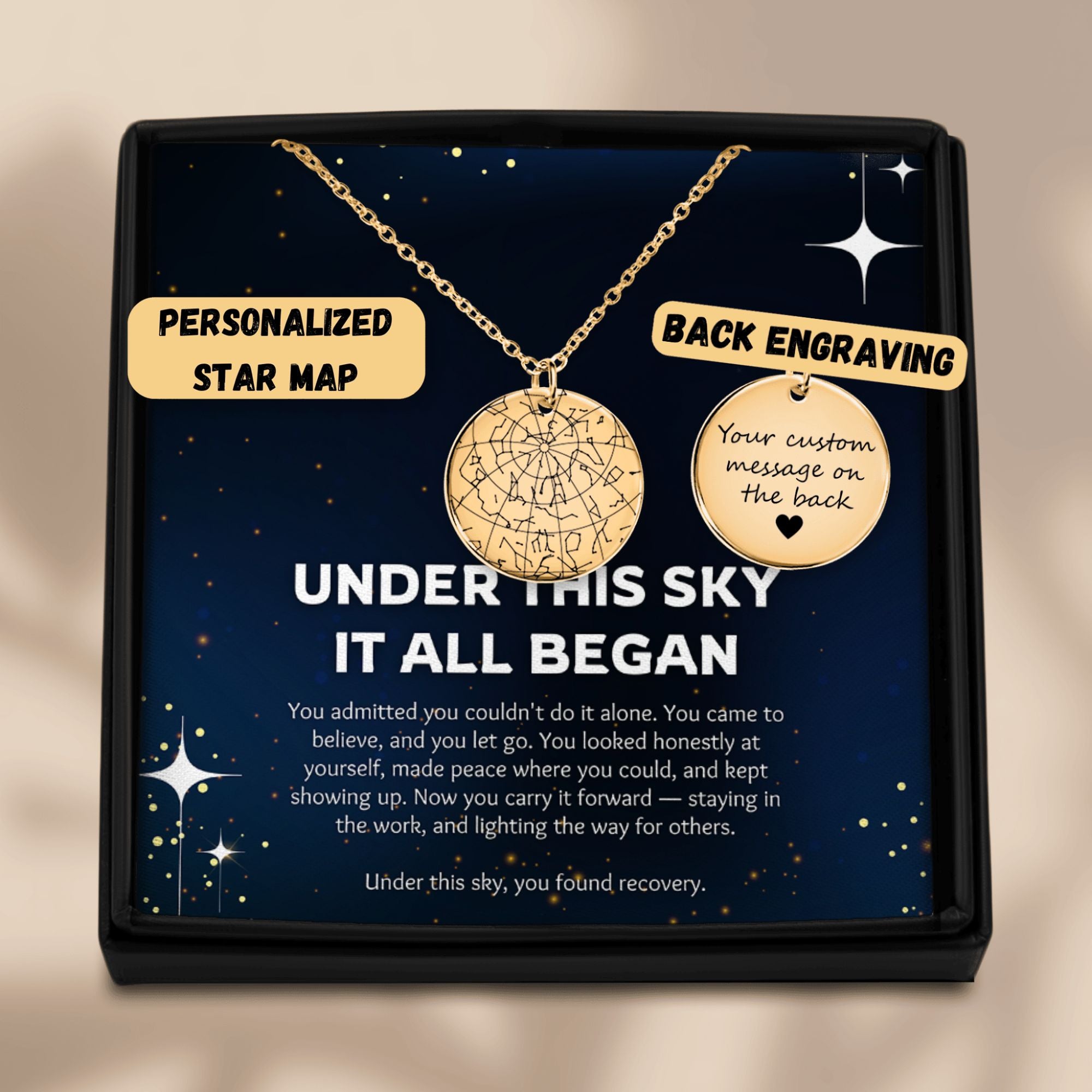 Star Map Recovery Necklace — Under This Sky It All Began