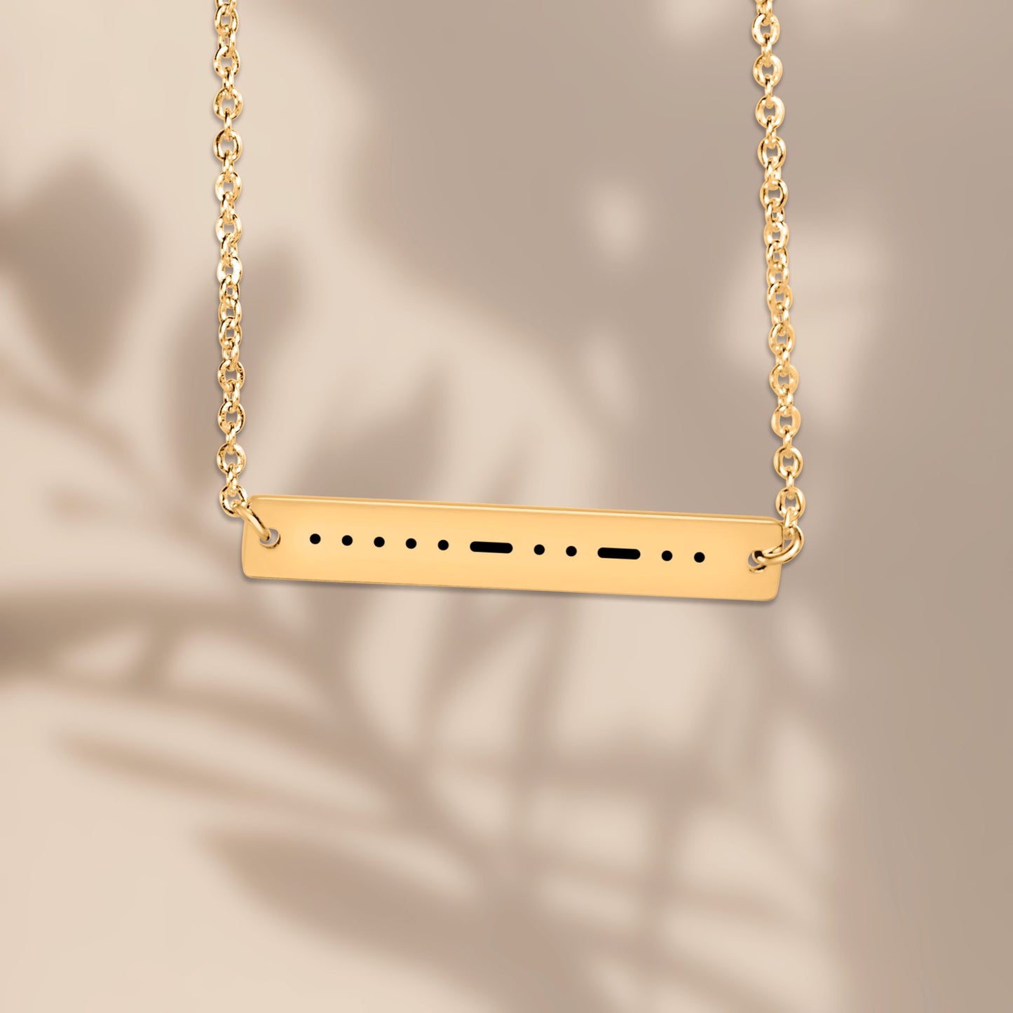 Serene Morse Code Bar Necklace – Personalized