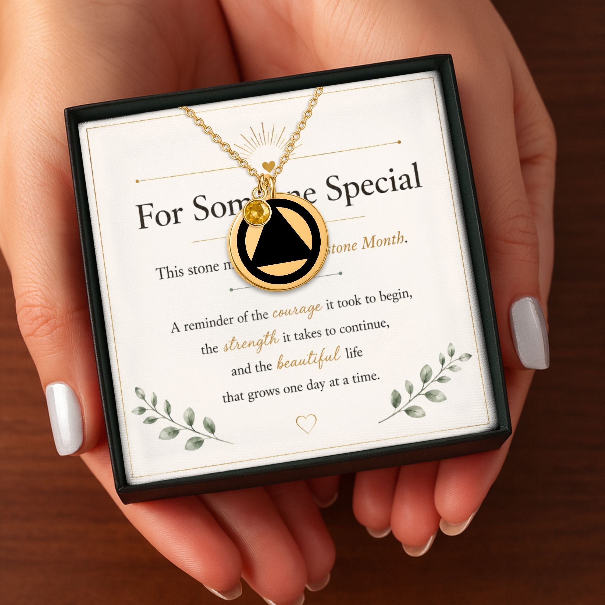 AA Sobriety Coin Necklace — Milestone Month Collection™