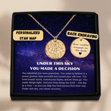Custom Star Map Recovery Necklace — The Day You Chose Sobriety