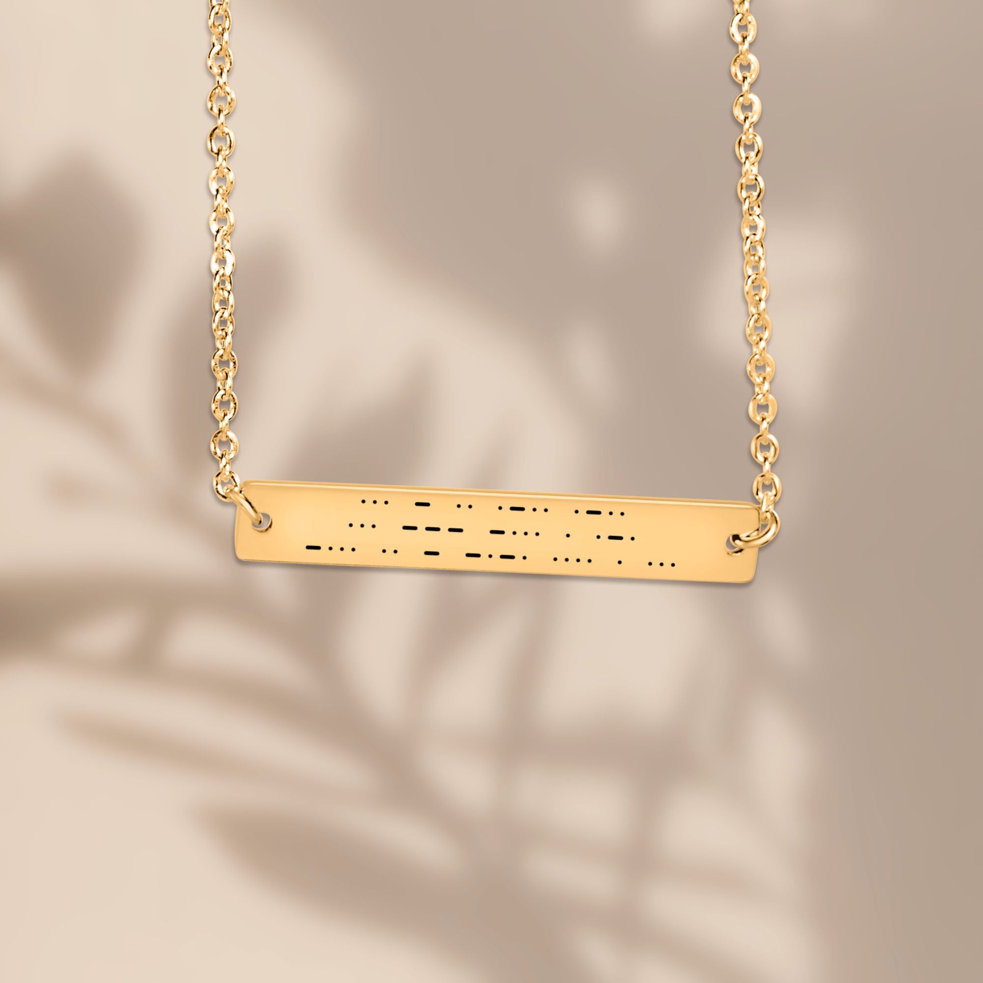 Still Sober Bitches Morse Code Bar Necklace – Personalized