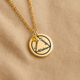AA Circle & Triangle Coin Necklace — Milestone Month Collection
