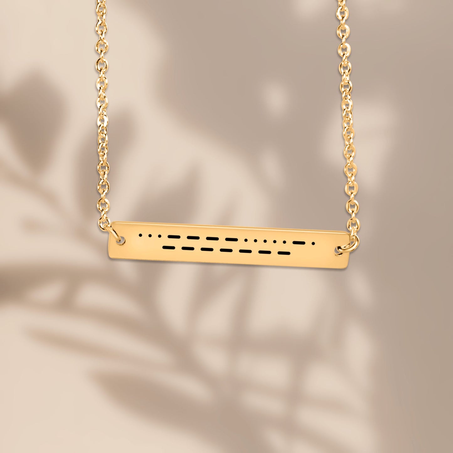 Sober Mom Morse Code Bar Necklace – Personalized