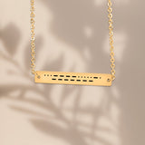 Sober Mom Morse Code Bar Necklace – Personalized