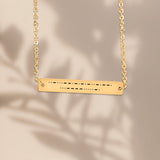 Fucking Sober Morse Code Bar Necklace – Personalized