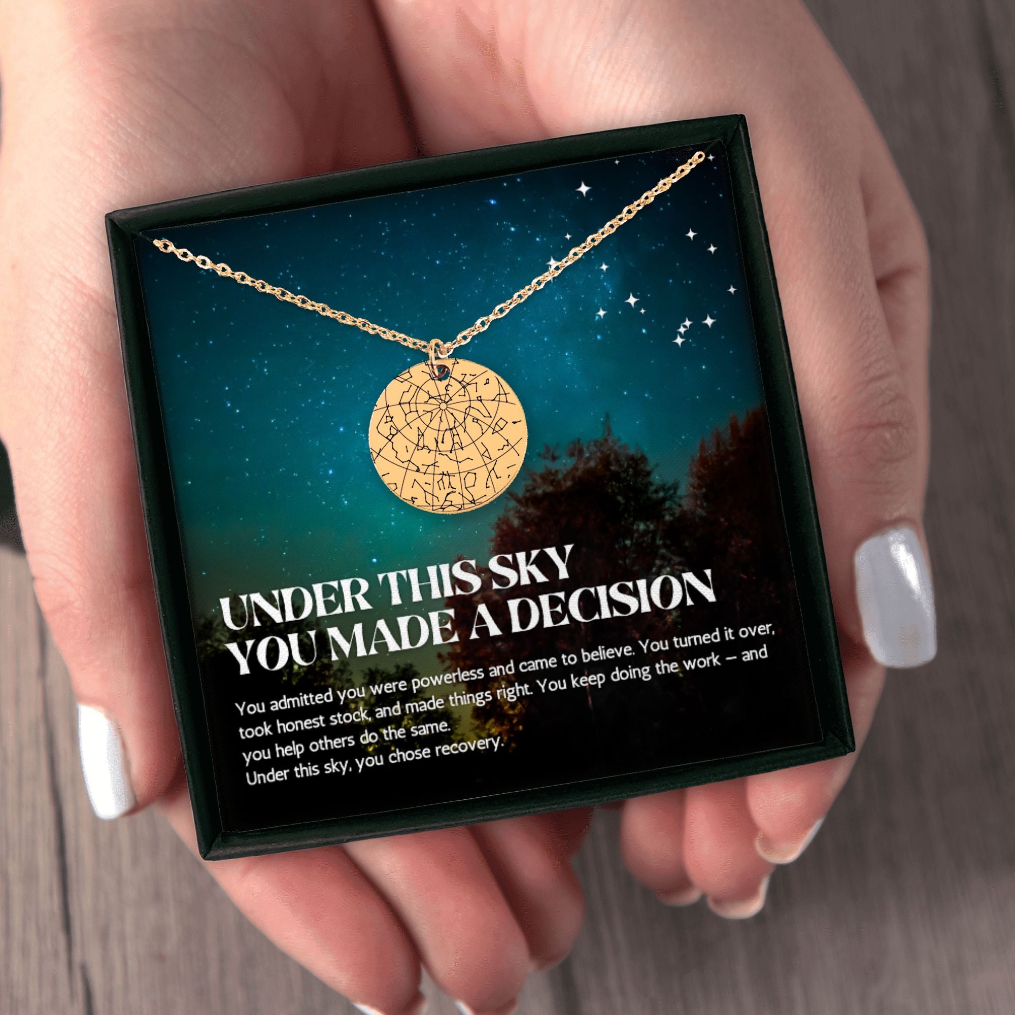 Recovery Star Map Necklace — Under This Sky, A Decision