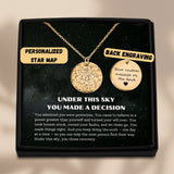Custom Star Map Recovery Necklace — The Day You Chose Sobriety