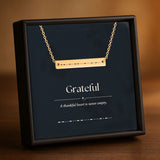 Grateful Morse Code Bar Necklace – Personalized