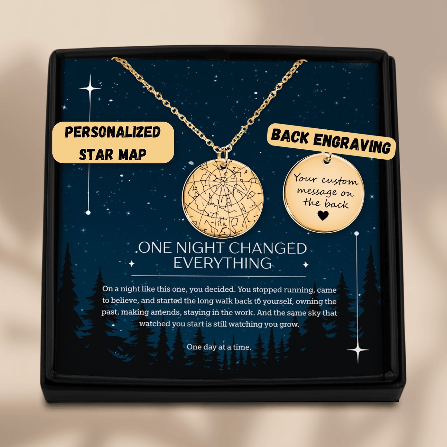 Star Map Recovery Necklace — One Night Changed Everything