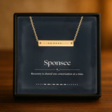 Sponsee Morse Code Bar Necklace – Personalized
