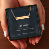 Sponsor Morse Code Bar Necklace – Personalized