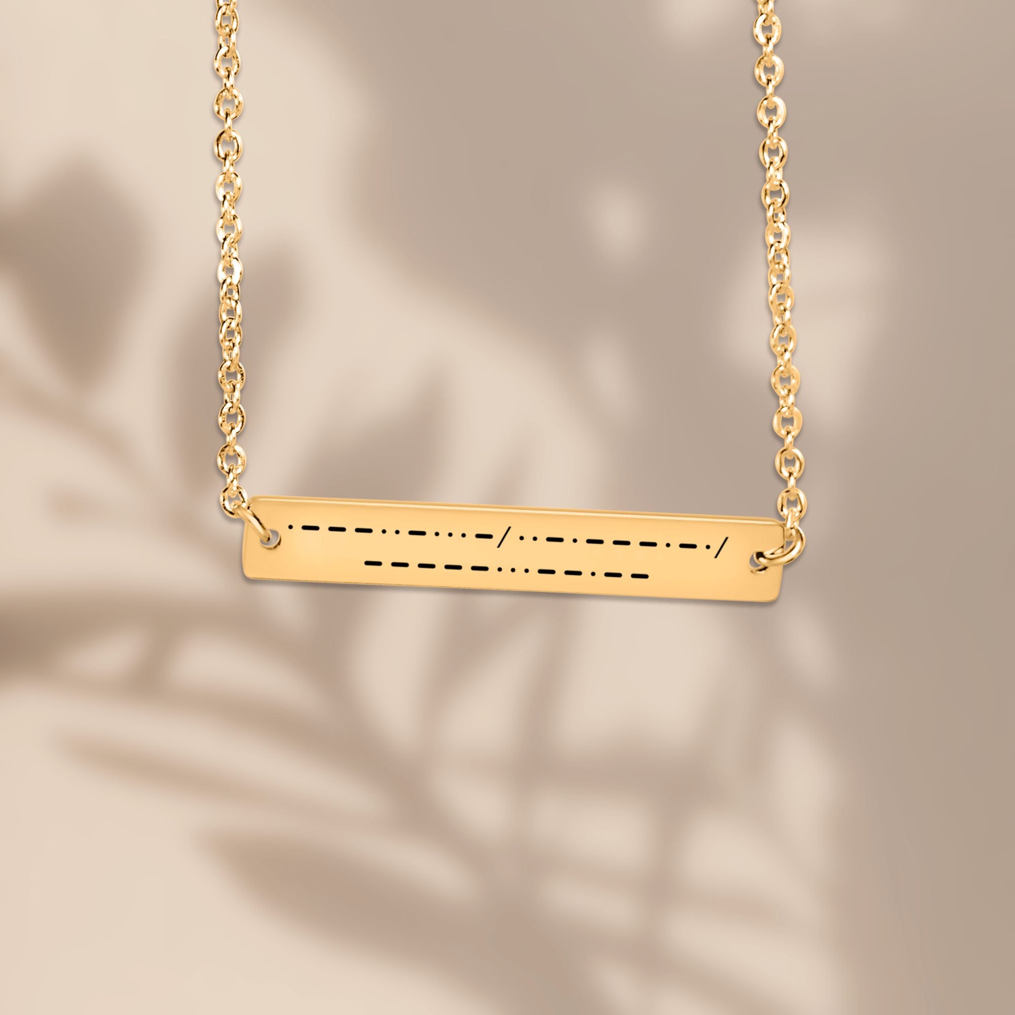Just for Today Morse Code Bar Necklace – Personalized